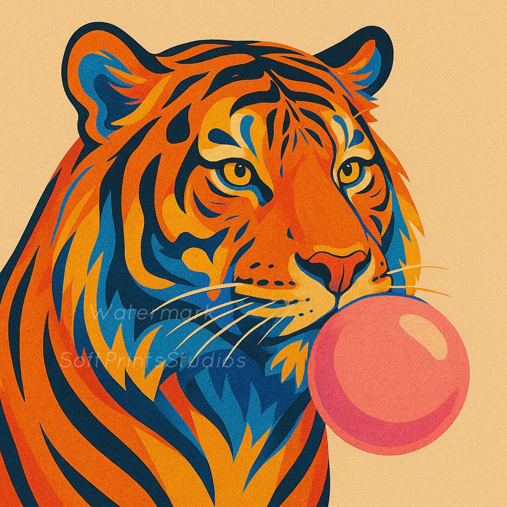 Pop art tiger wall art