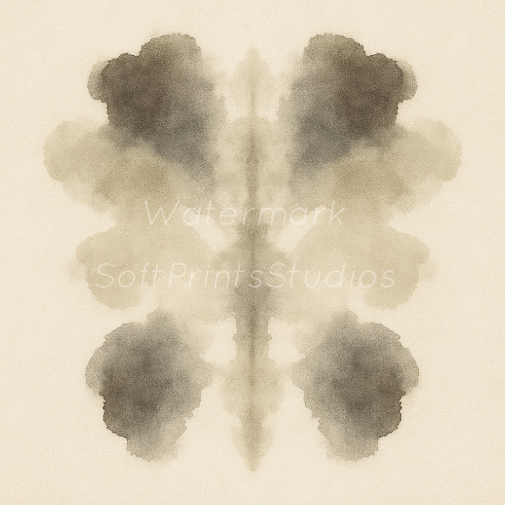 Minimalist inkblot artwork