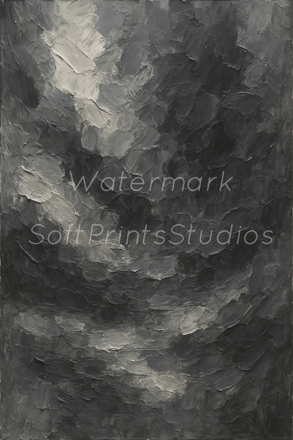 Dark Gray textured painting
