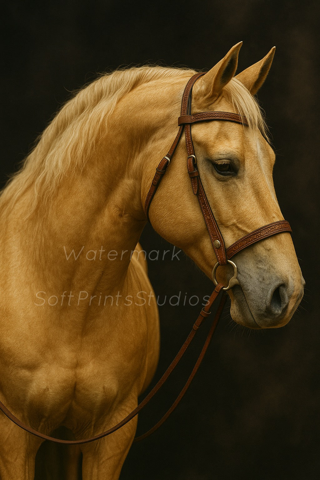 Palomino Horse Portrait
