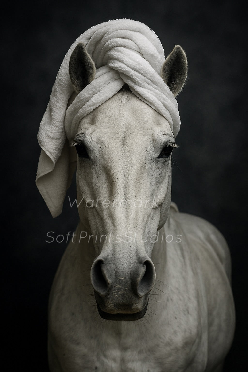 Fun bath Horse Portrait