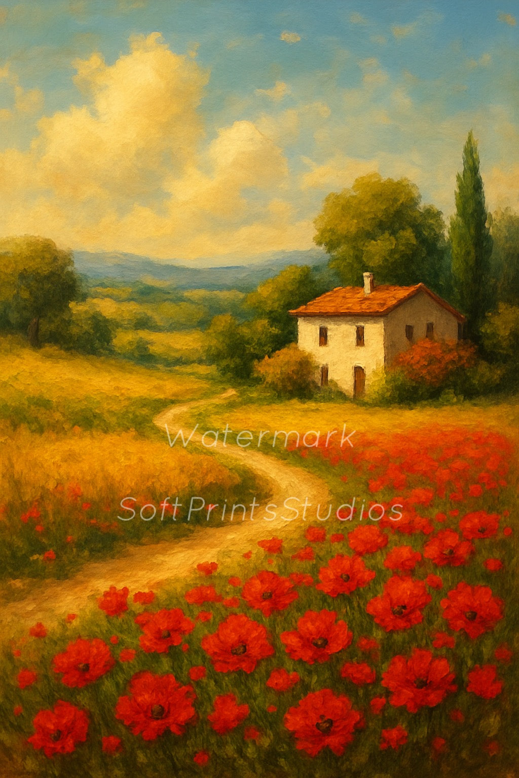Italian rustic farmhouse painting