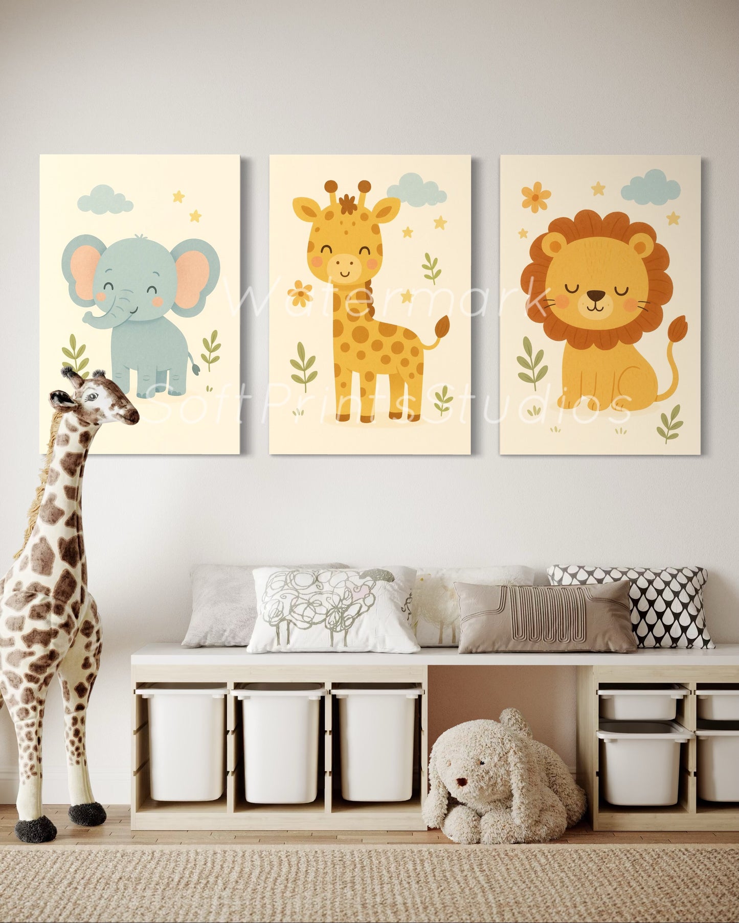 Baby elephant nursery wall art