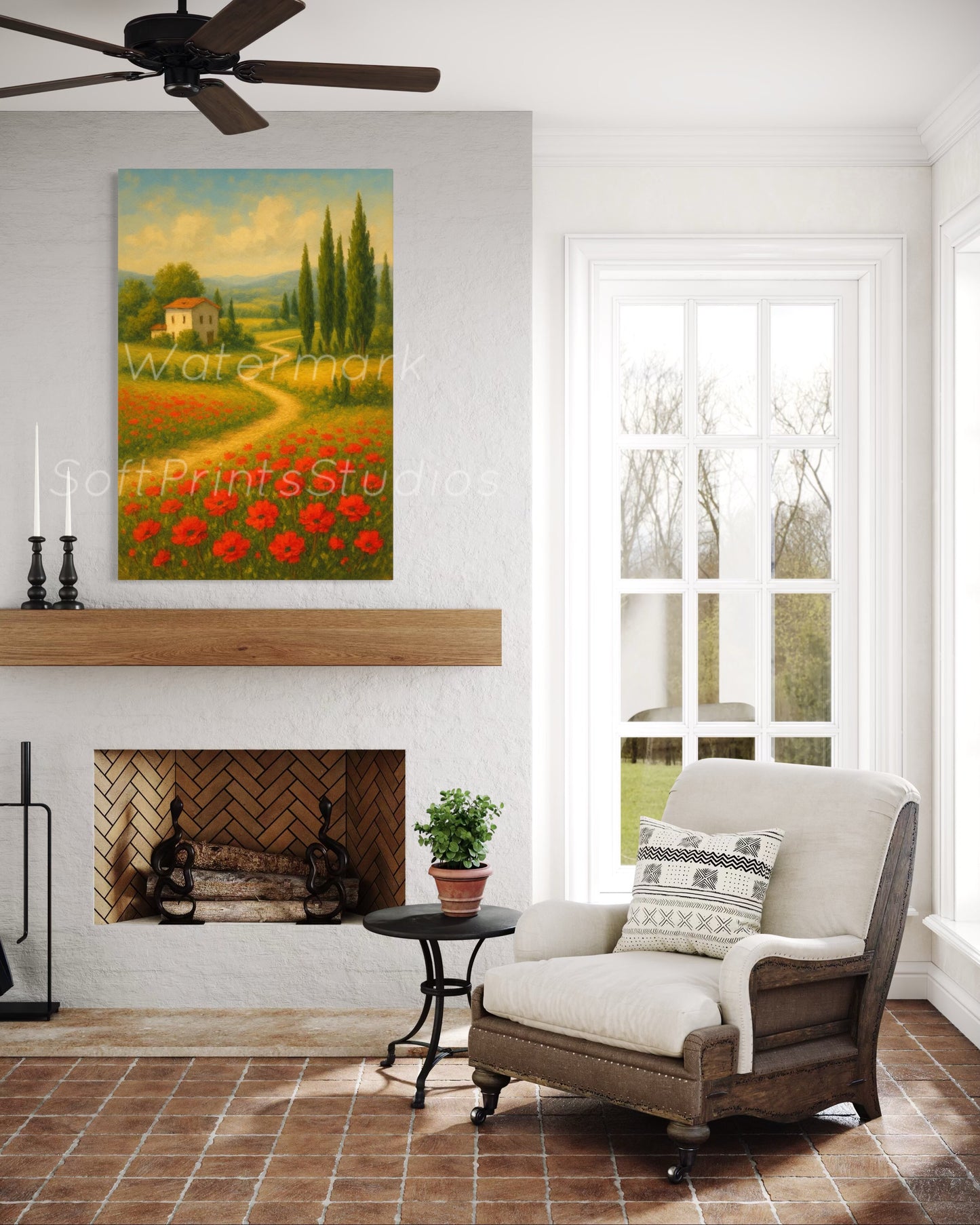 Italian countryside cottage painting