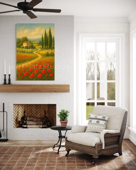Italian countryside cottage painting