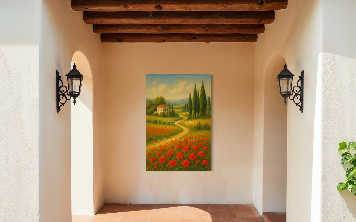 Italian countryside cottage painting