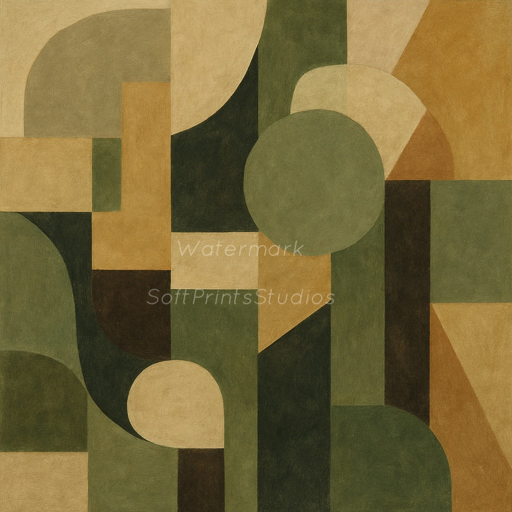 Geometric abstract design print