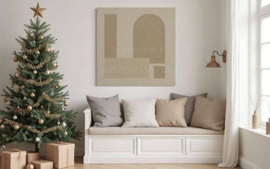 Minimalist geometric style wall art