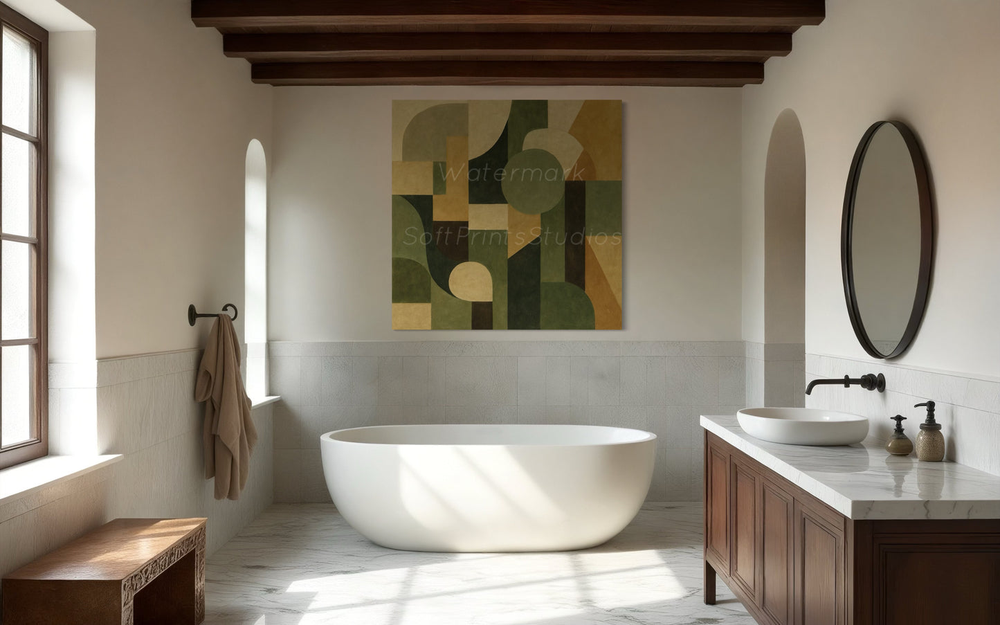 Geometric abstract design print