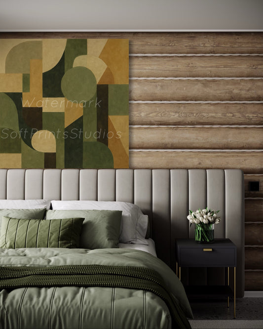 Geometric abstract design print