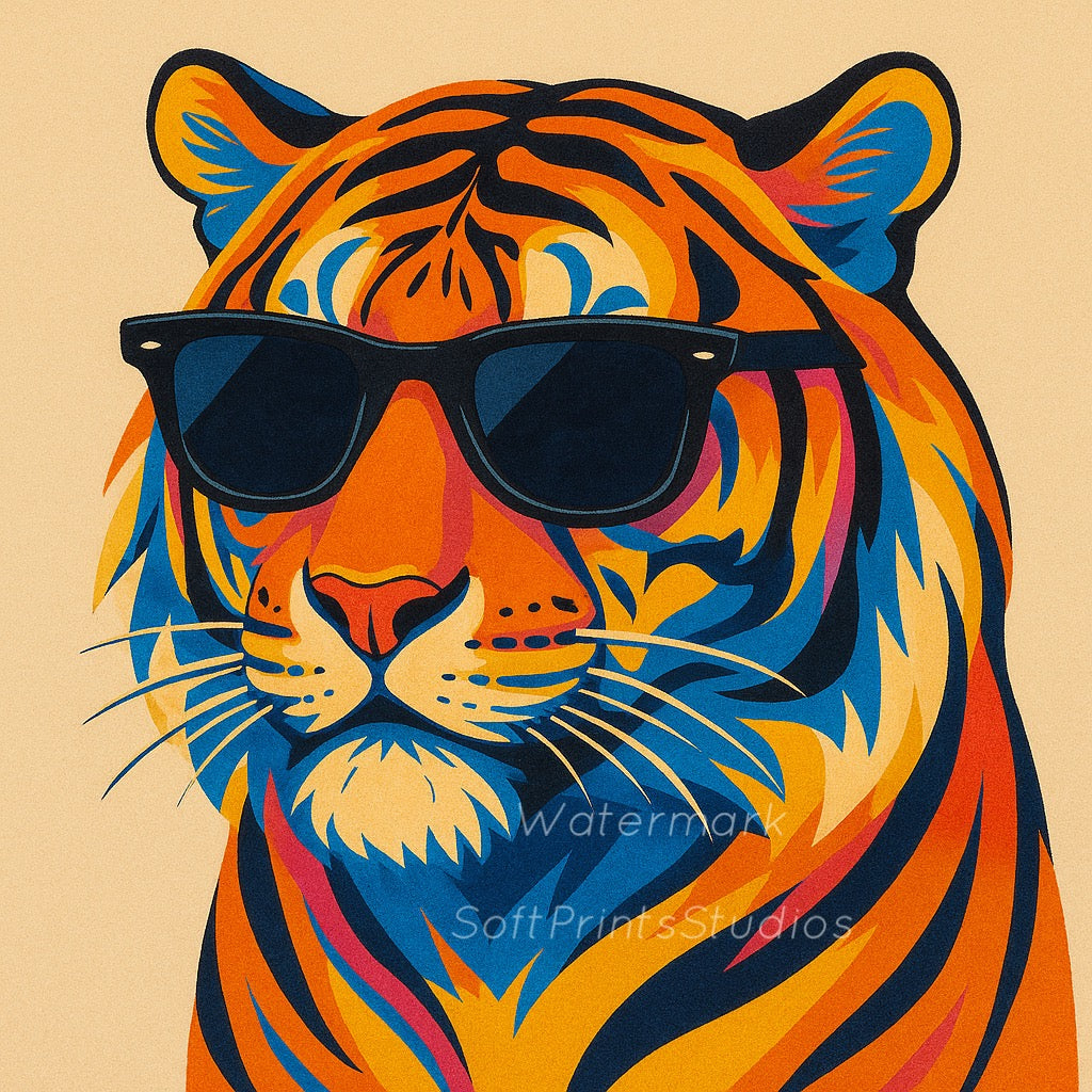 Pop art tiger print