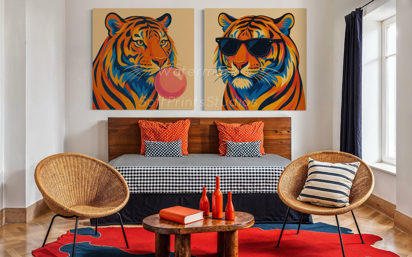 Pop art tiger print