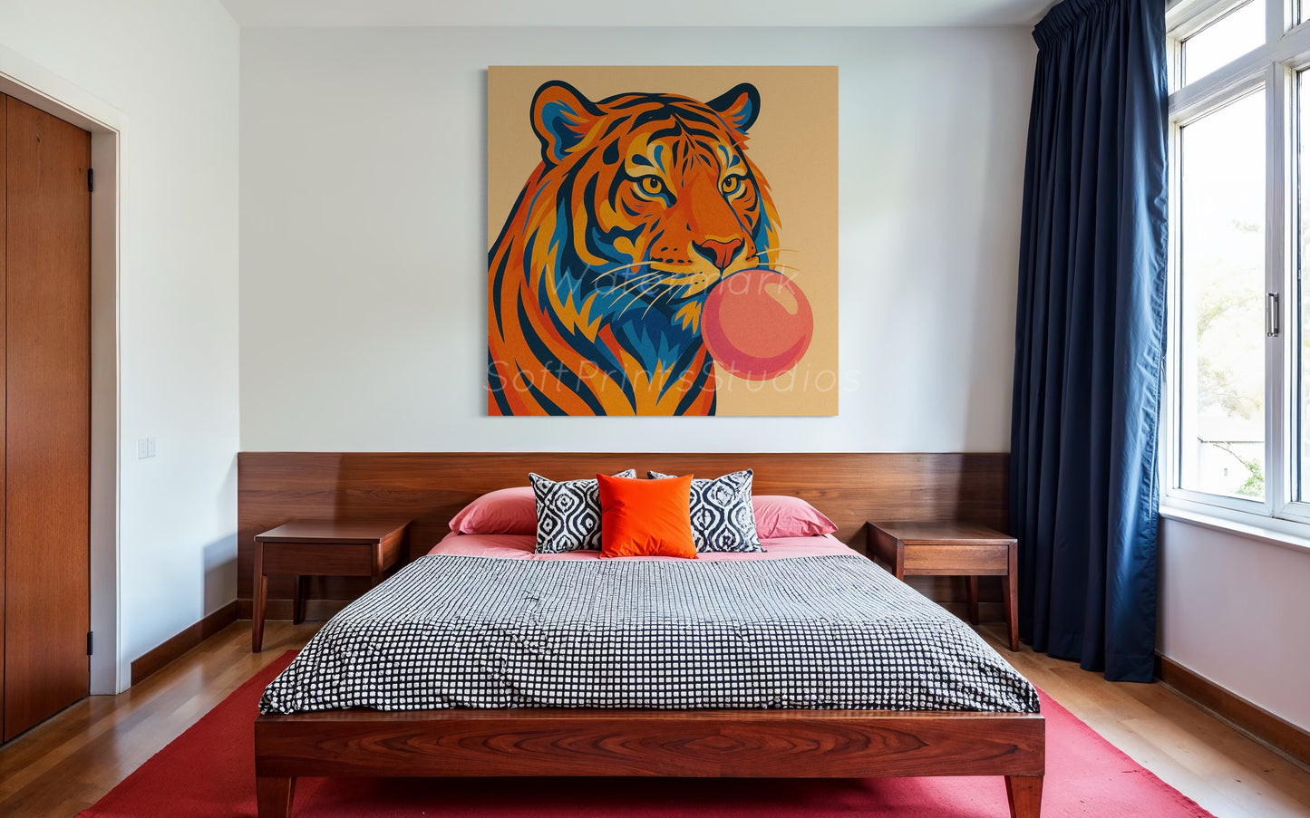 Pop art tiger wall art