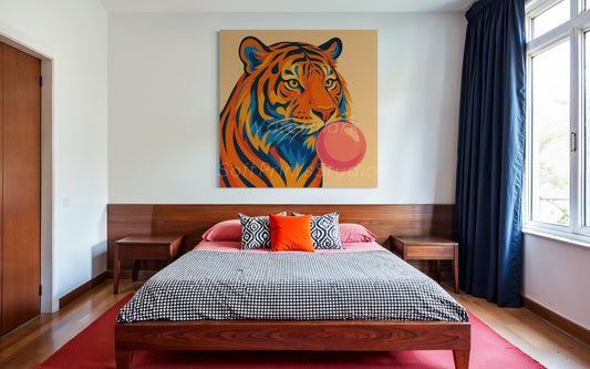 Pop art tiger wall art