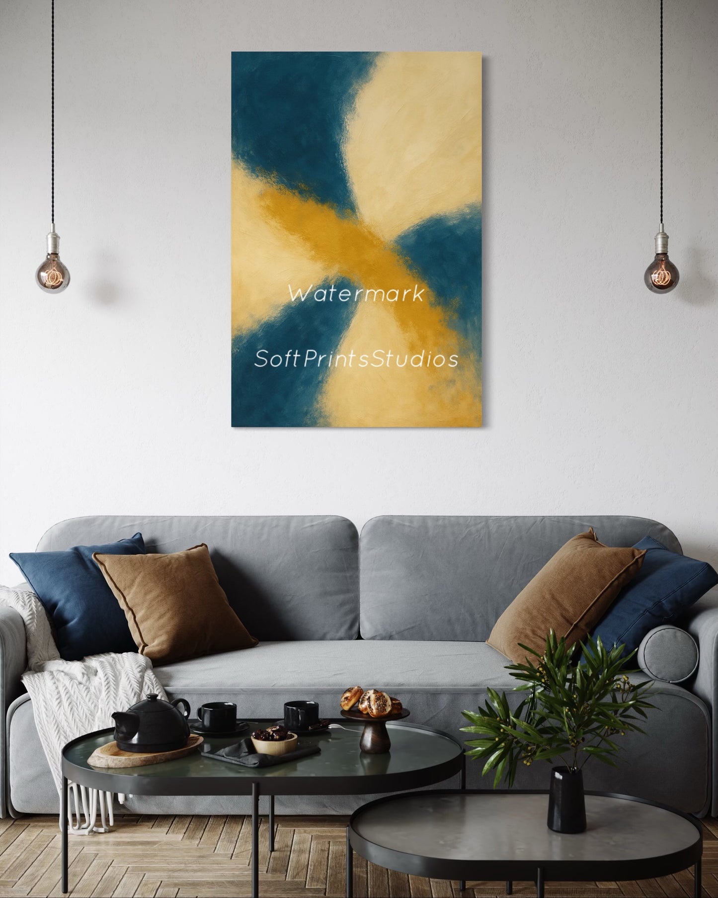 Blue abstract Wall art