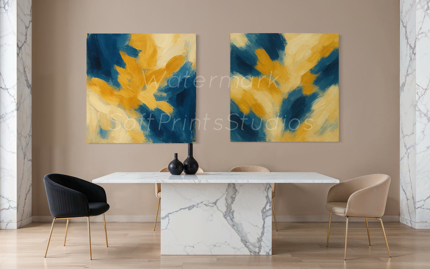Modern abstract brushstroke Wall art