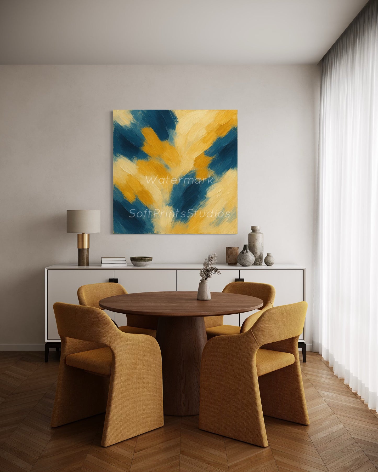 Modern abstract brushstroke Wall art