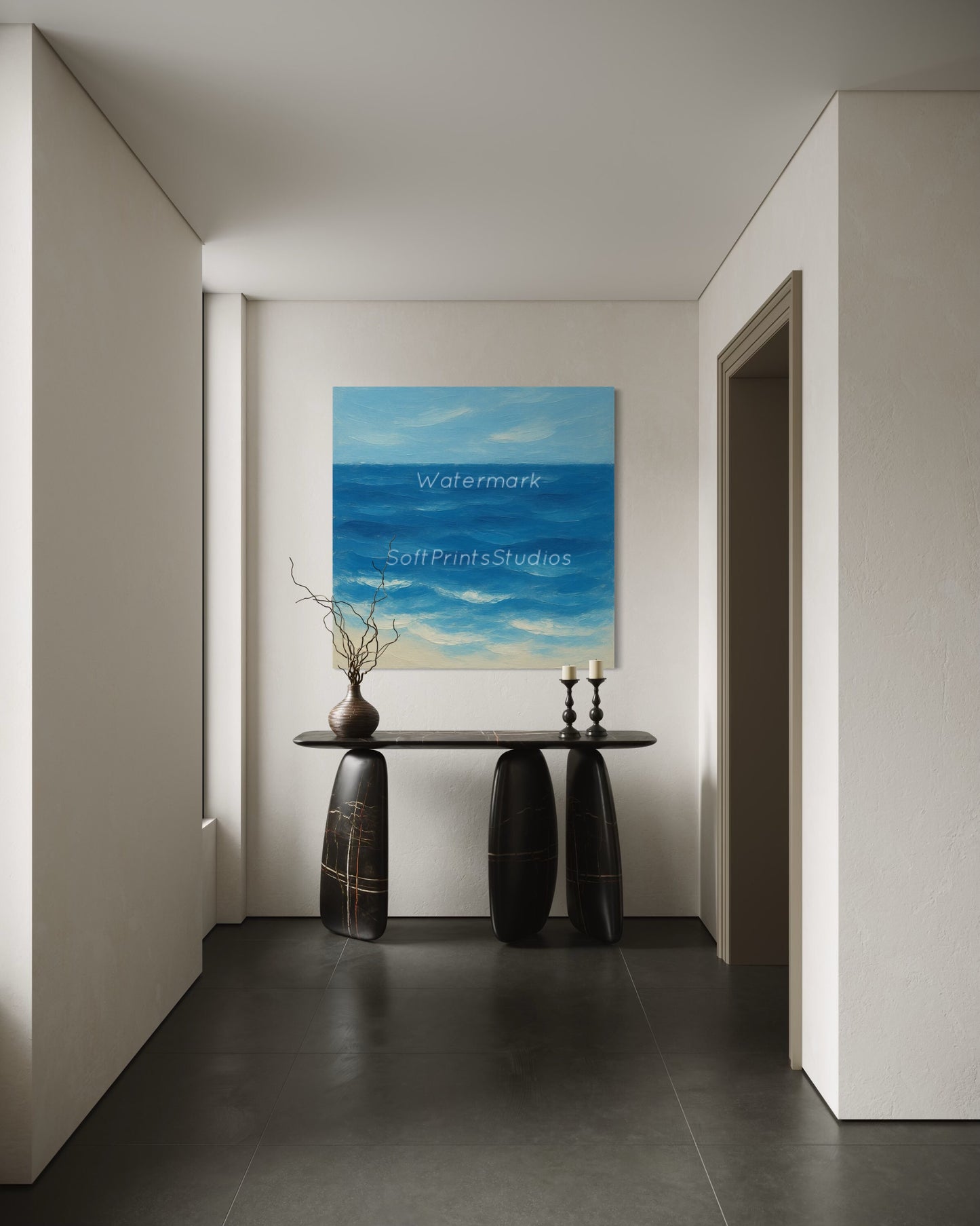 Serene ocean painting