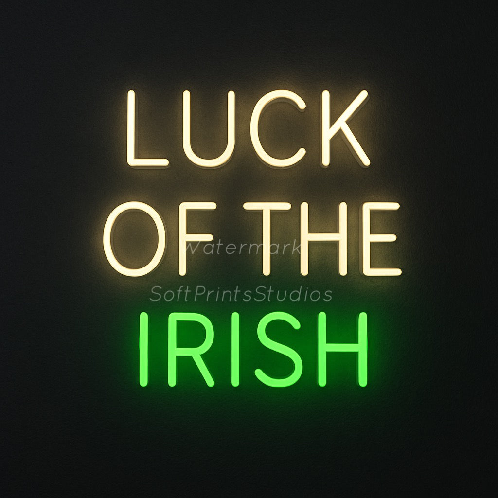 Luck of the Irish neon Wall art