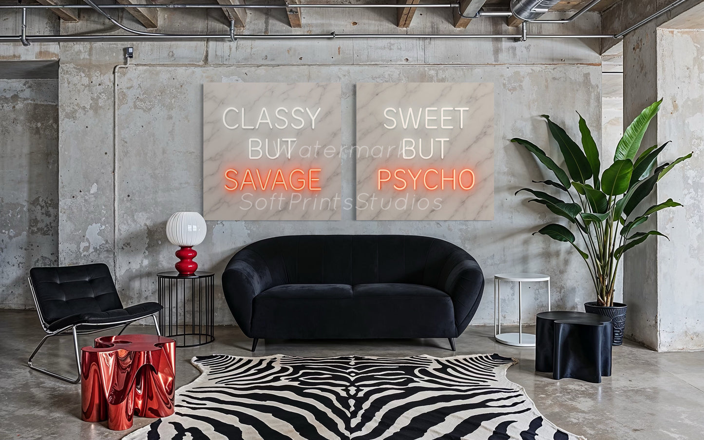 Bold neon Wall art