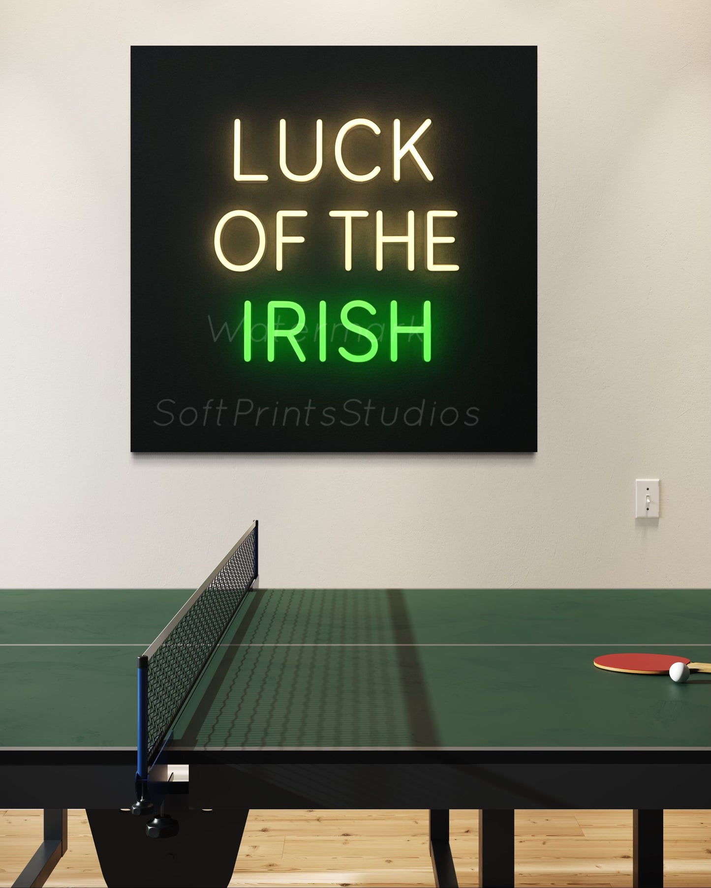 Luck of the Irish neon Wall art