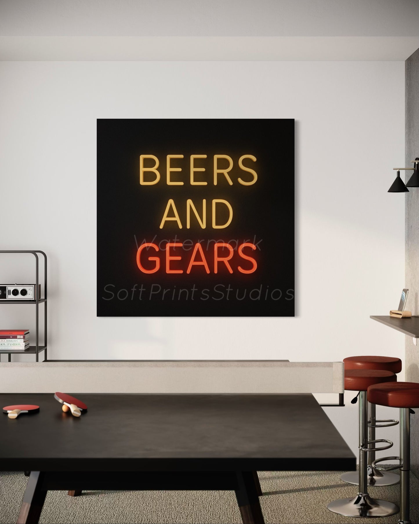 Neon wall sign art
