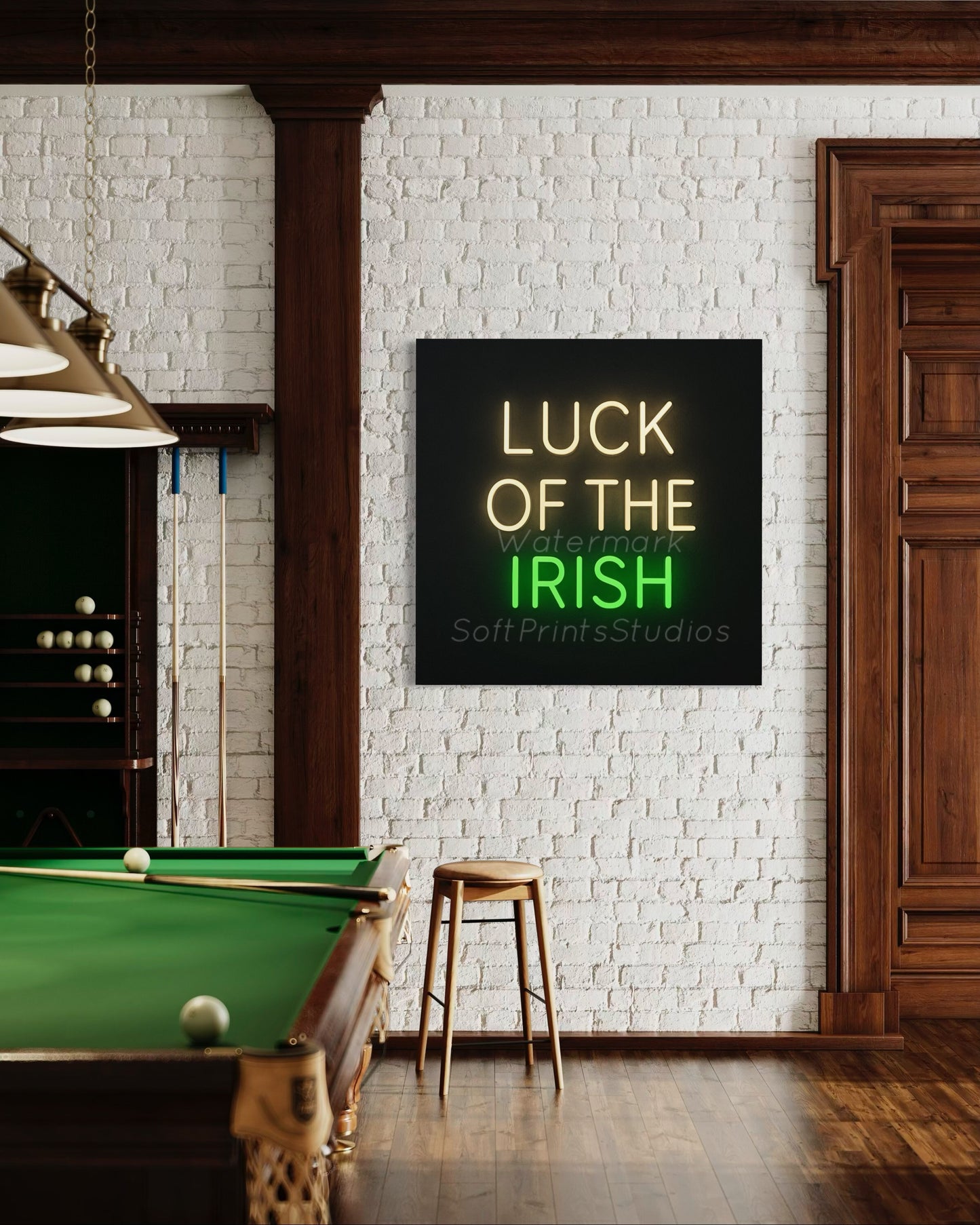 Luck of the Irish neon Wall art