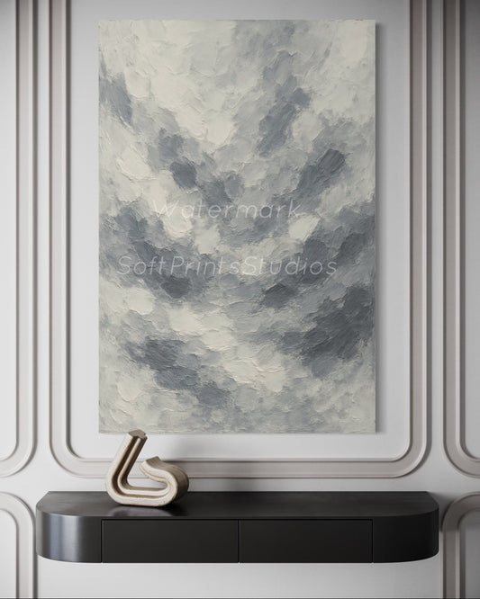 Light gray textured art