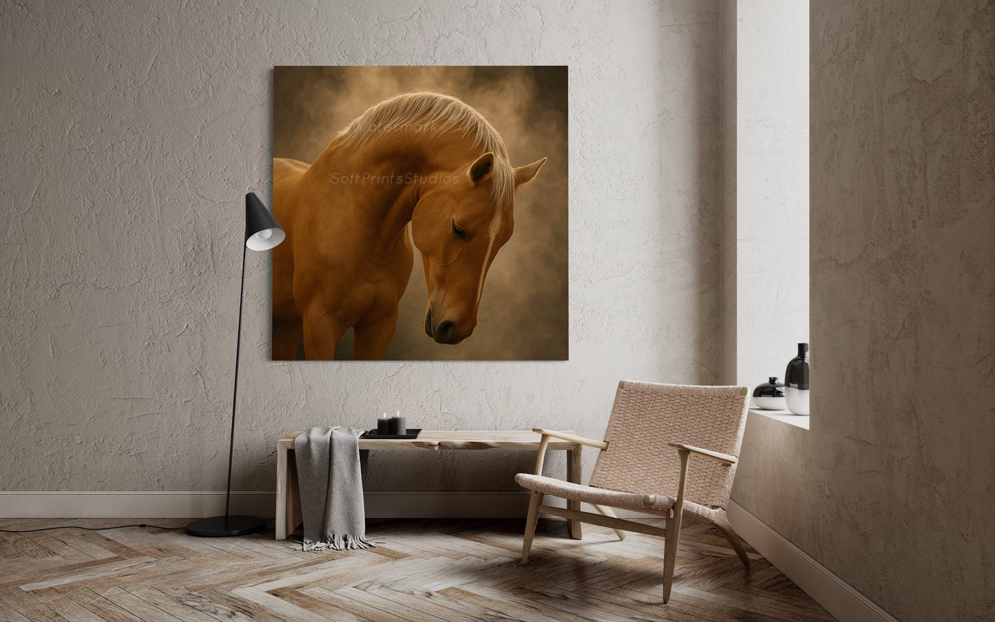 Palomino horse portrait