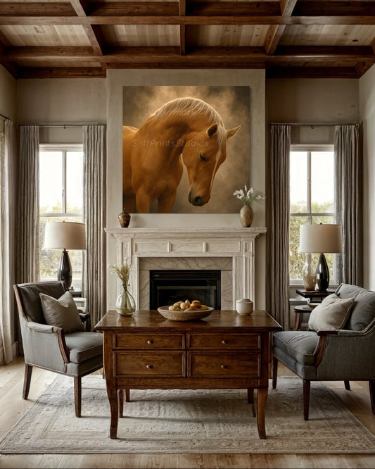 Palomino horse portrait