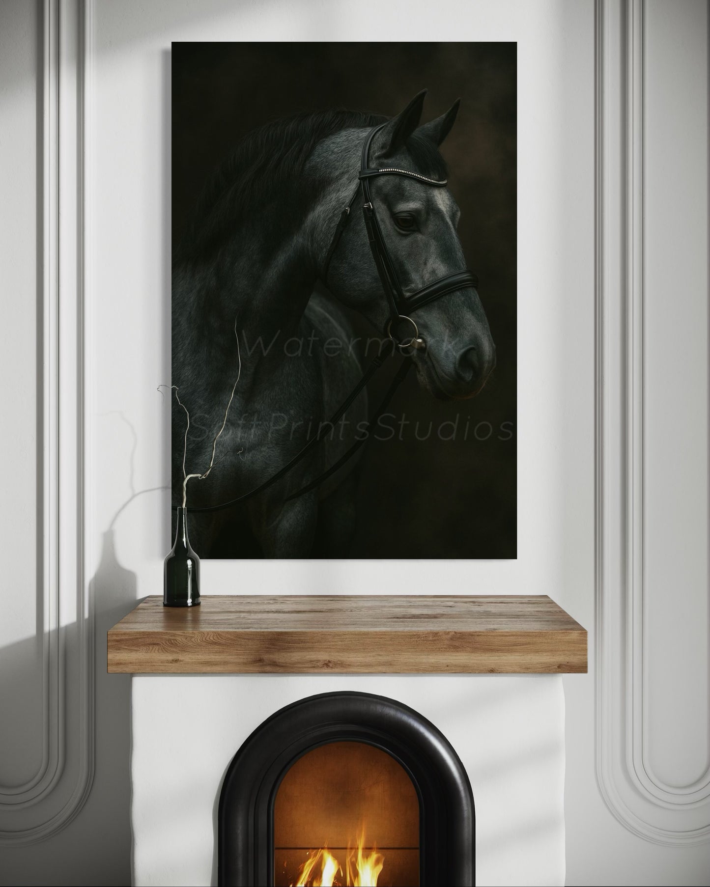 Blue Roan Horse Portrait