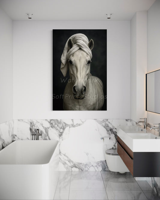 Fun bath Horse Portrait