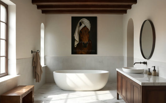 Fun Horse bath portrait