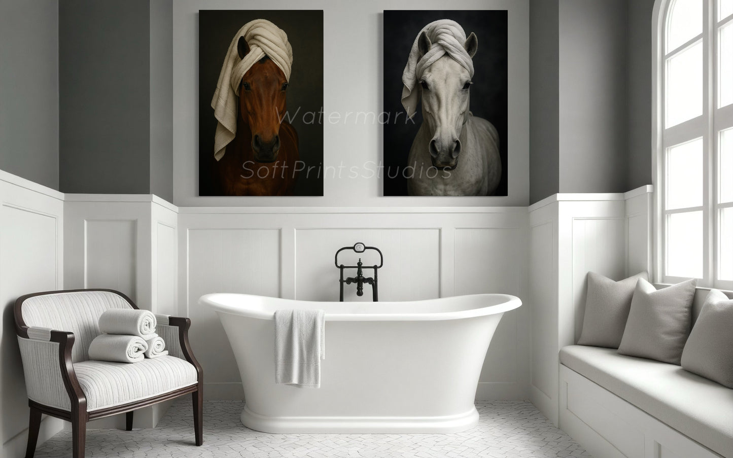 Fun Horse bath portrait