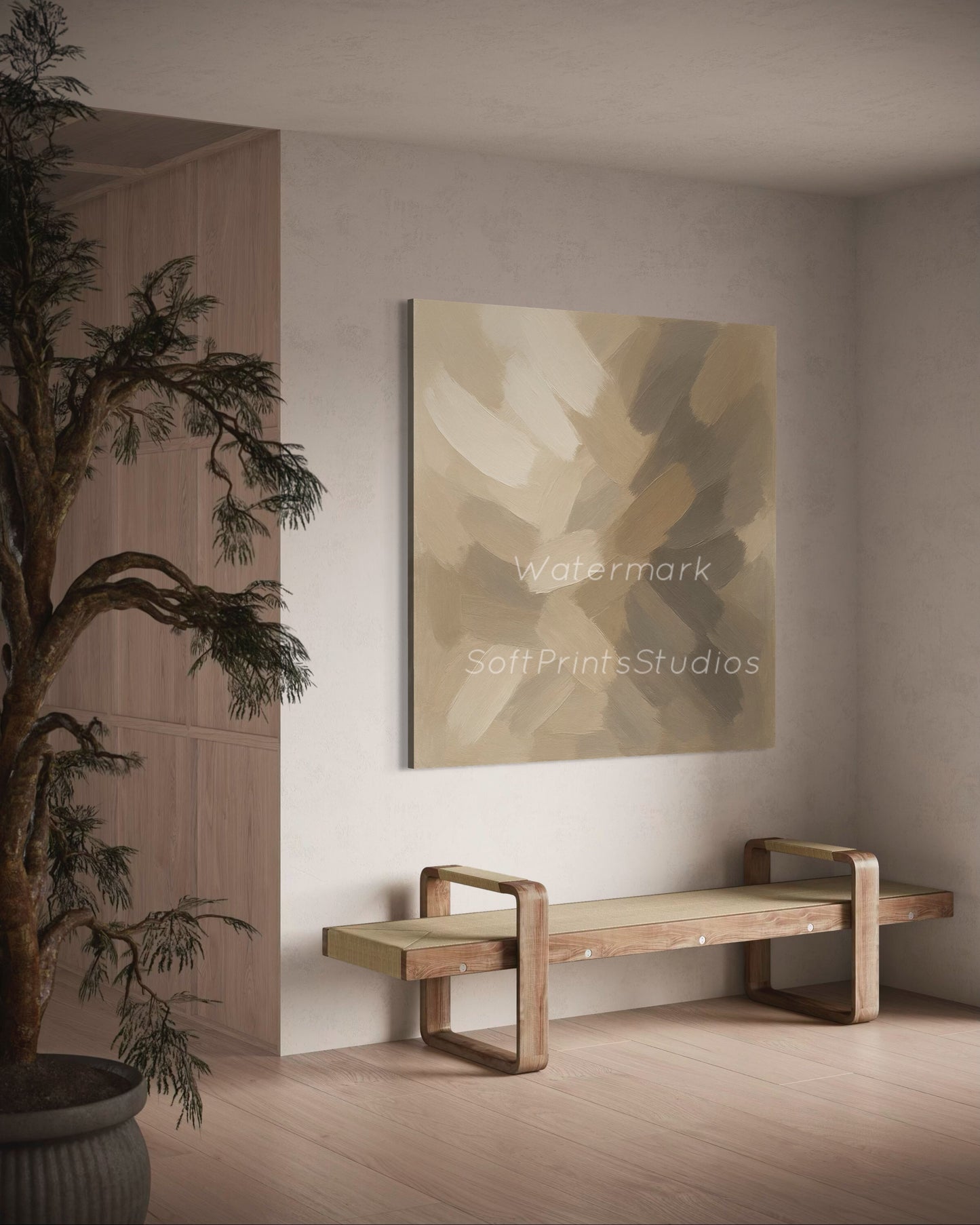 Neutral abstract Wall art